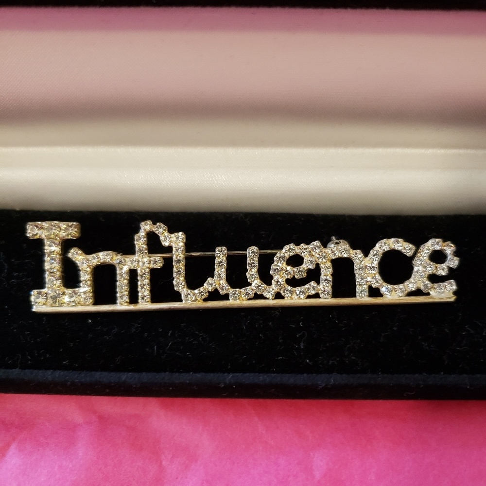 "Influence" Rhinestone Pin - Picture 6 of 7